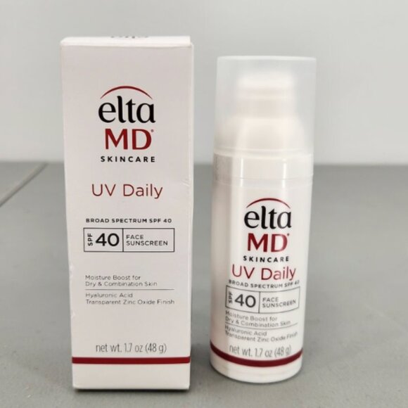 Elta MD UV Daily Face Sunscreen Broad Spectrum SPF 40 Zinc Oxide Finish 1.7 Oz - Picture 1 of 8